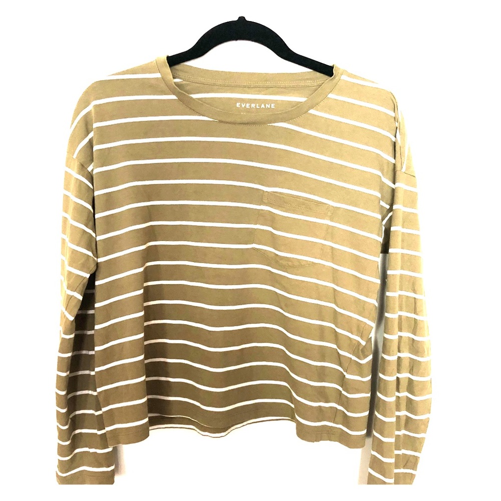 Everlane Long-Sleeve Box-Cut Pocket Tee